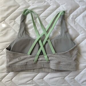 Lululemon gray and mint sports bra